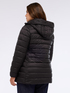 Long down jacket with detachable hood image number 1