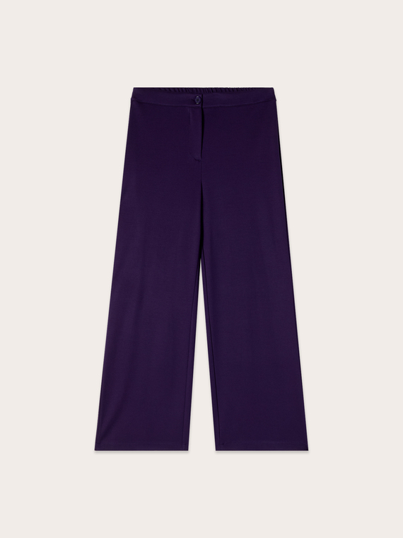 Palazzo pants in knit fabric