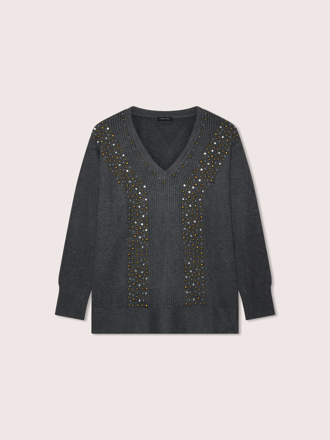 Sweater with jewel embellishments image number 4