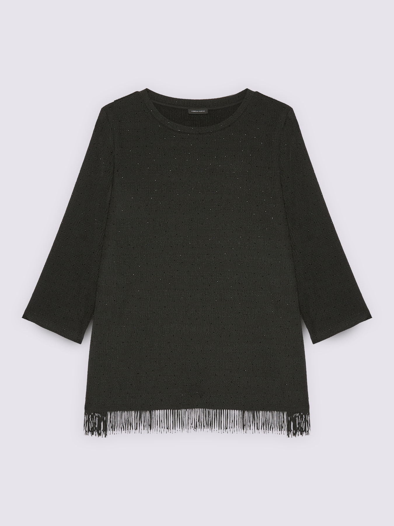 T-shirt in jersey con punti luce e frange image number 4