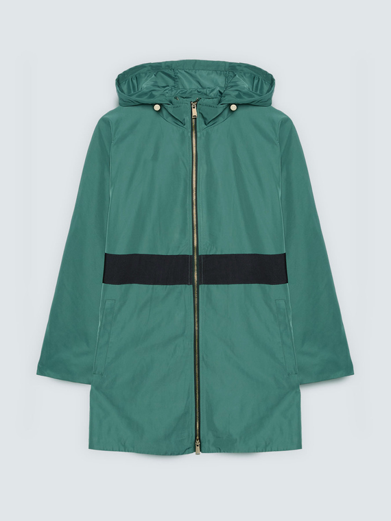 Parka con fascia a contrasto