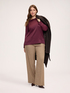 Bi-material T-shirt in satin and jersey image number 2