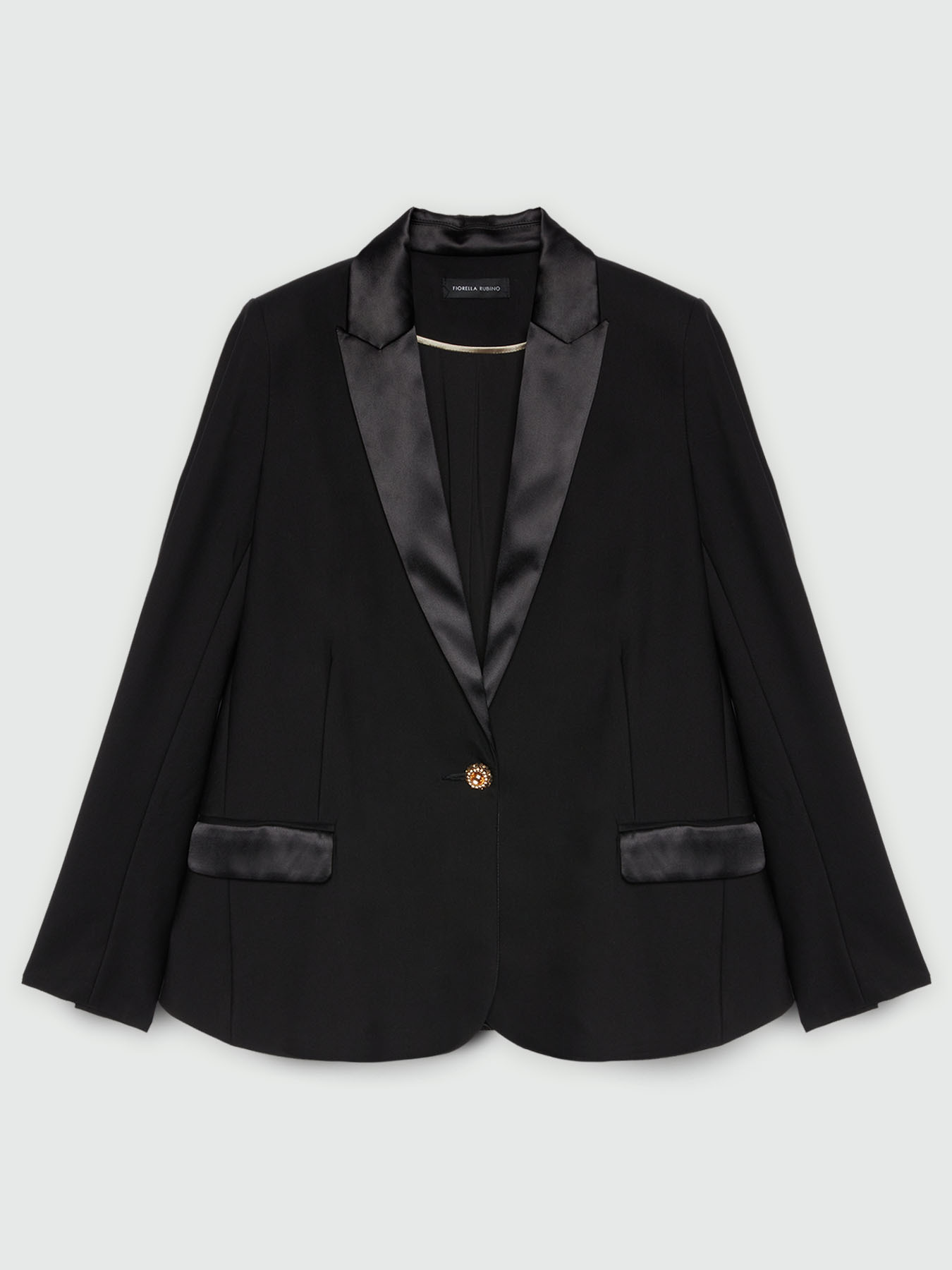 Blazer con detalles de raso image number 5