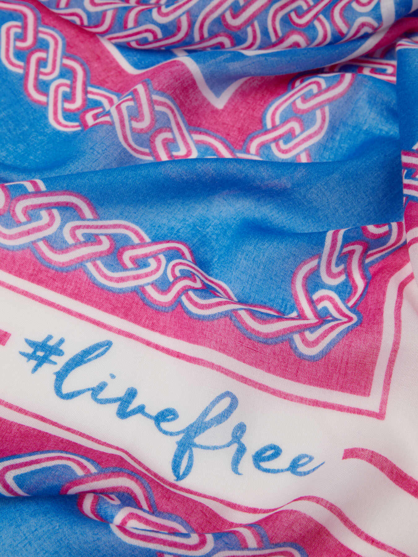 Chain print scarf image number 1