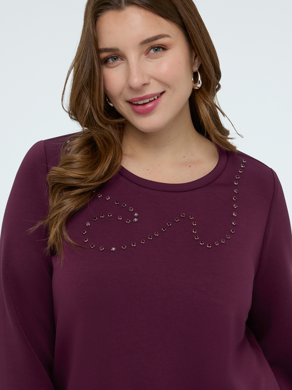 Scuba sweatshirt with bezels