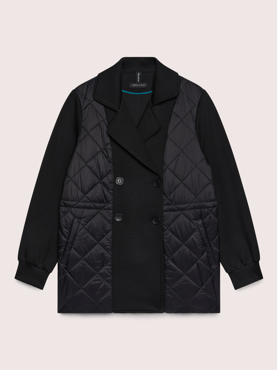 Double-breasted puffer trench coat