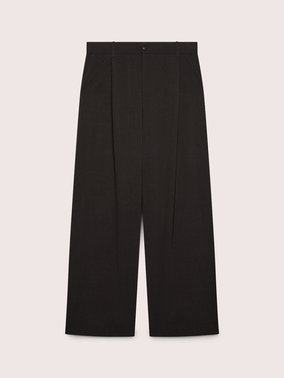 Wide-leg trousers with wrap closure