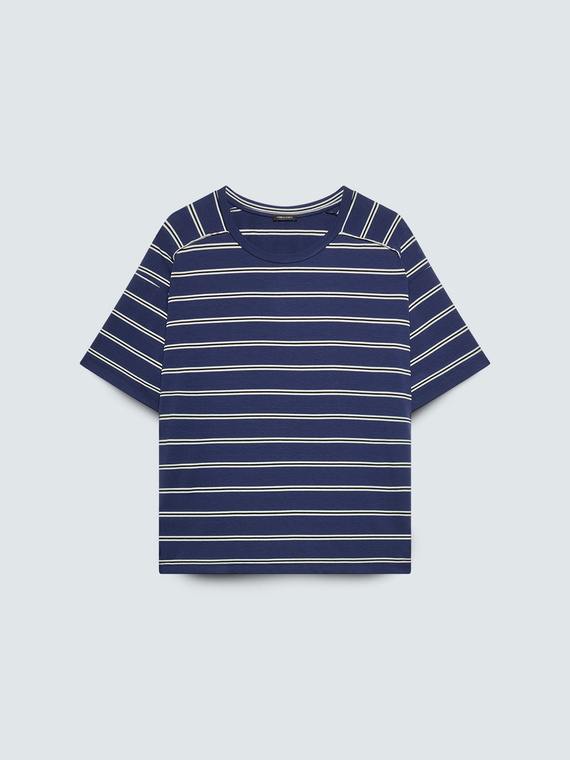 Striped viscose blend jersey T-shirt