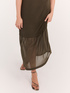 Long knit dress with flounce image number 2