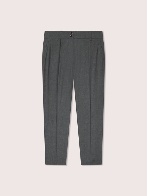 Carrot fit trousers in viscose blend