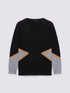 Cardigan color block in misto viscosa image number 4