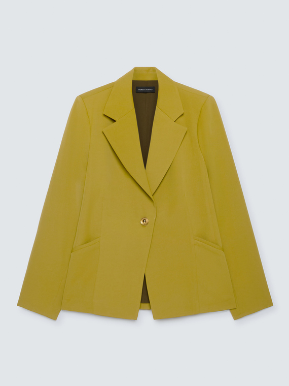Structured blazer with jewel button