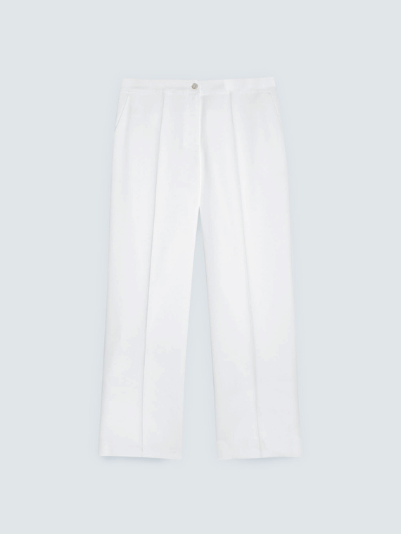 Wide Leg Trousers in fluid stretch fabric