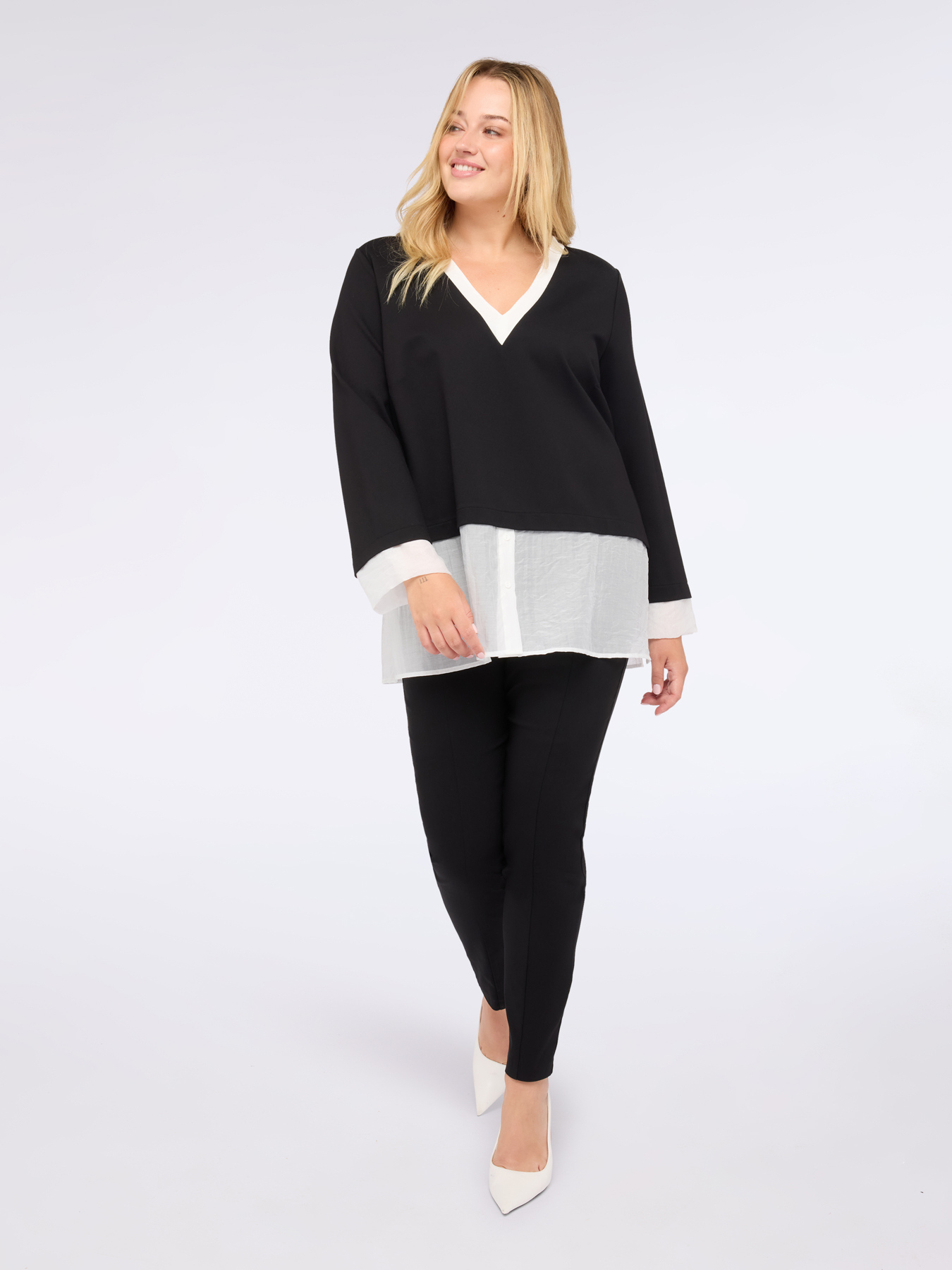 Chemise avec sweat-shirt en jersey int&eacute;gr&eacute; image number 2