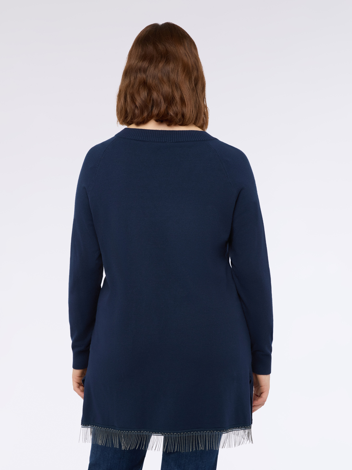 Maglia lunga con frange asimmetriche image number 2