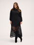 Robe en molleton avec jupe en dentelle image number 2