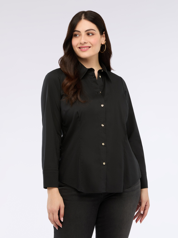 Camicia in cotone stretch