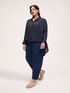 Georgette shirt with double-layer draping image number 2