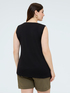 Two-tone viscose top with embellishments image number 1