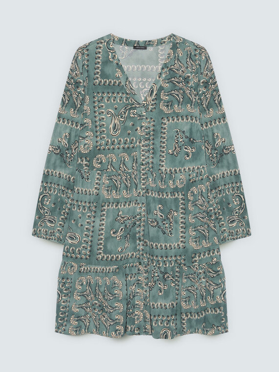 SMILE dress with paisley print