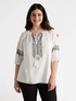 Bluse mit Ethno-Stickereien image number 2
