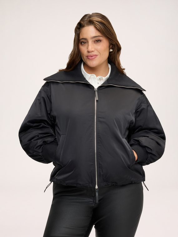 High-neck bomber jacket