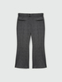 Pantalon kick flare trame &agrave; rayures image number 4