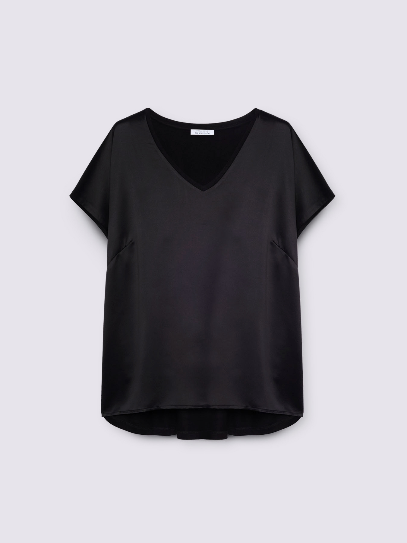 Zweistoffiges T-Shirt mit V-Ausschnitt image number 4