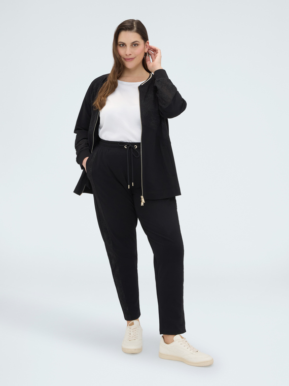 Jogginghose aus Baumwolle mit seitlichen Streifen