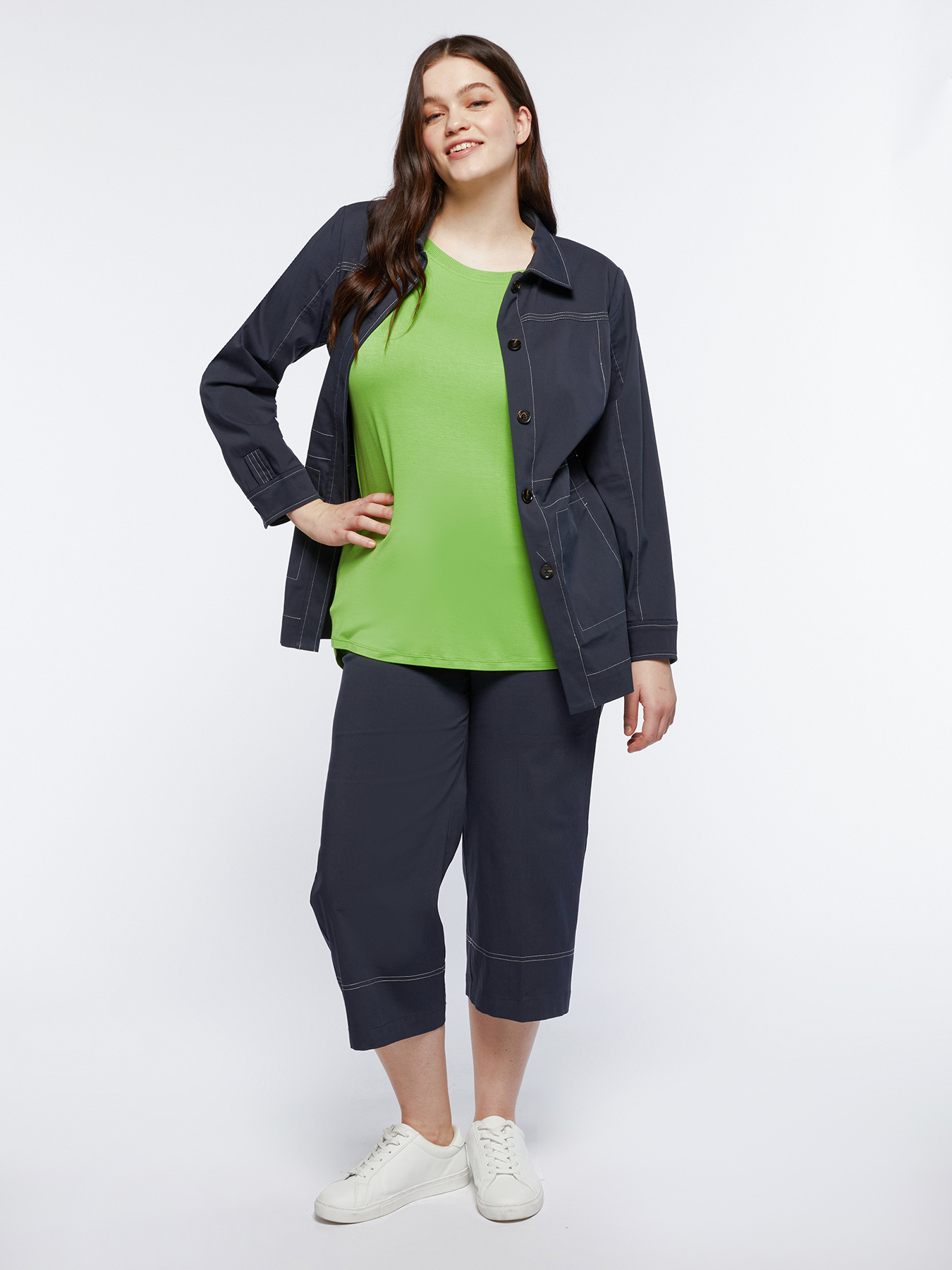 T-shirt avec bordures en tricot image number 5