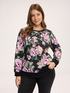 Sudadera con cuello redondo y estampado floral image number 2