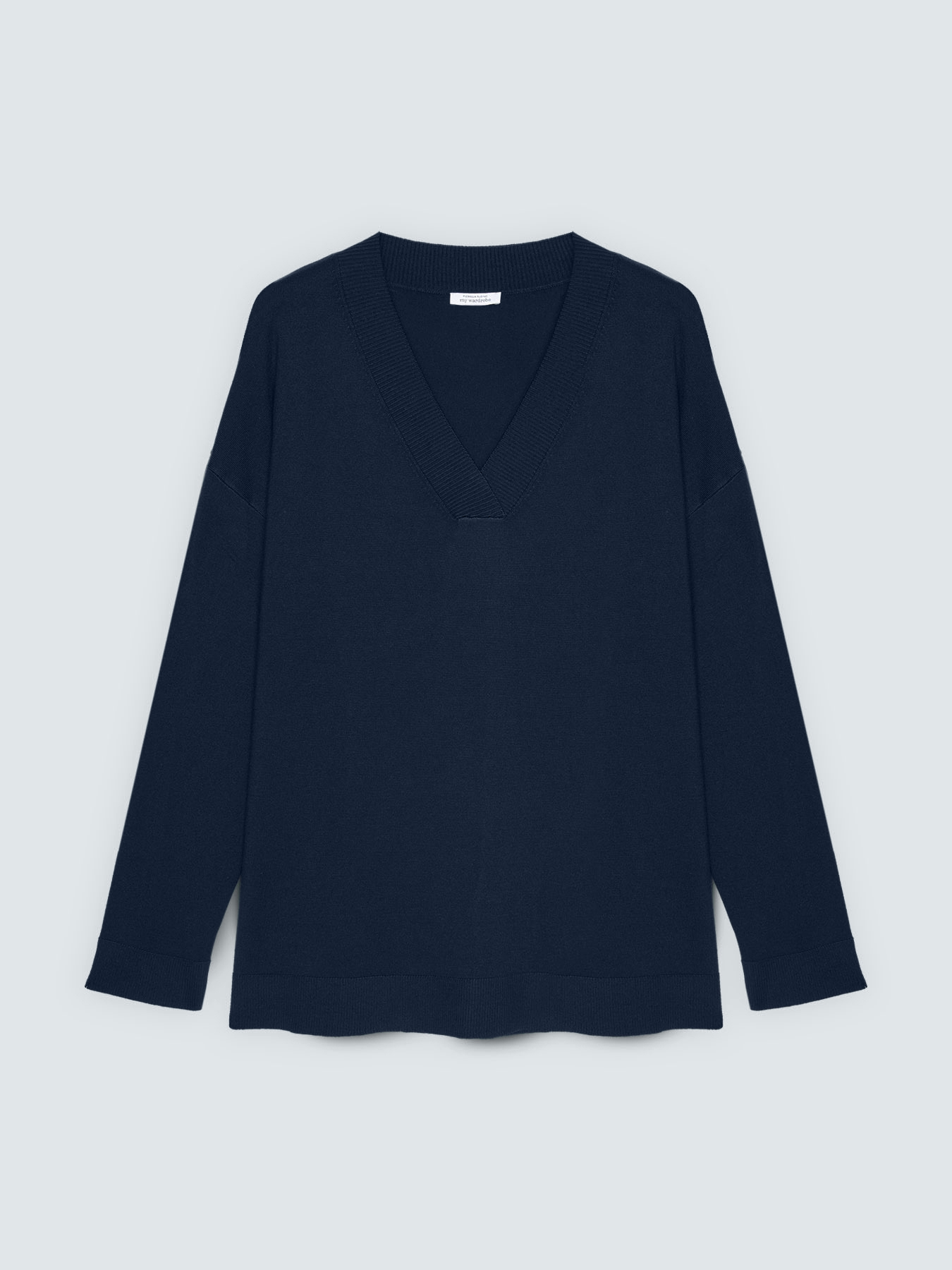 Maglia scollo a V in misto viscosa image number 4