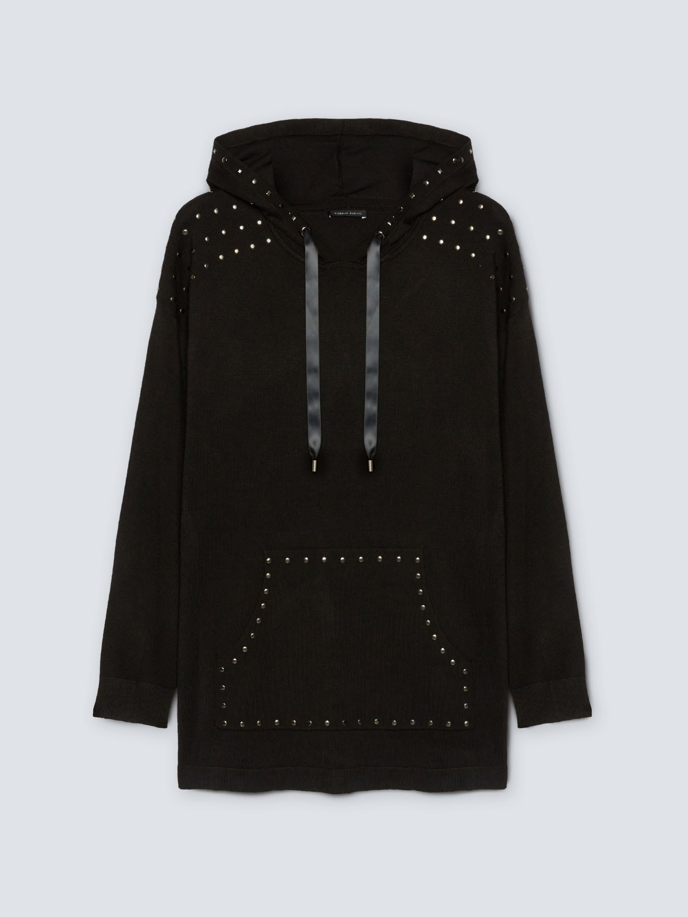 Sweater with hood and studs image number 3