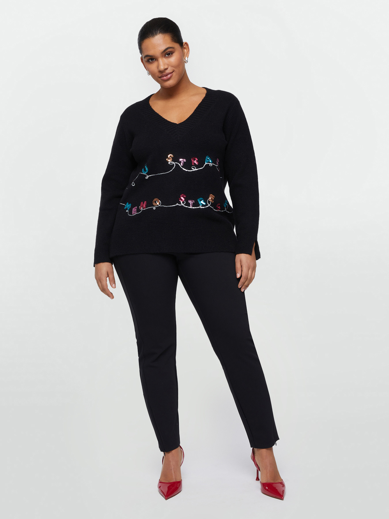 Pullover mit gesticktem Schriftzug image number 3