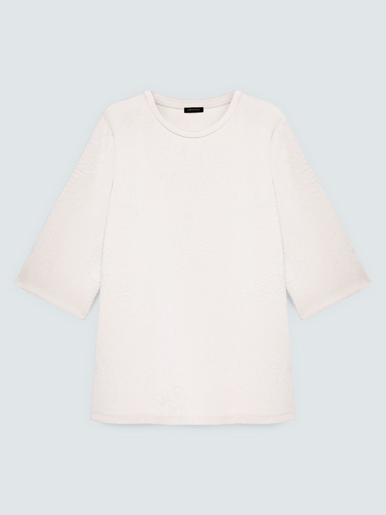 Sweat en scuba avec broderie florale image number 4