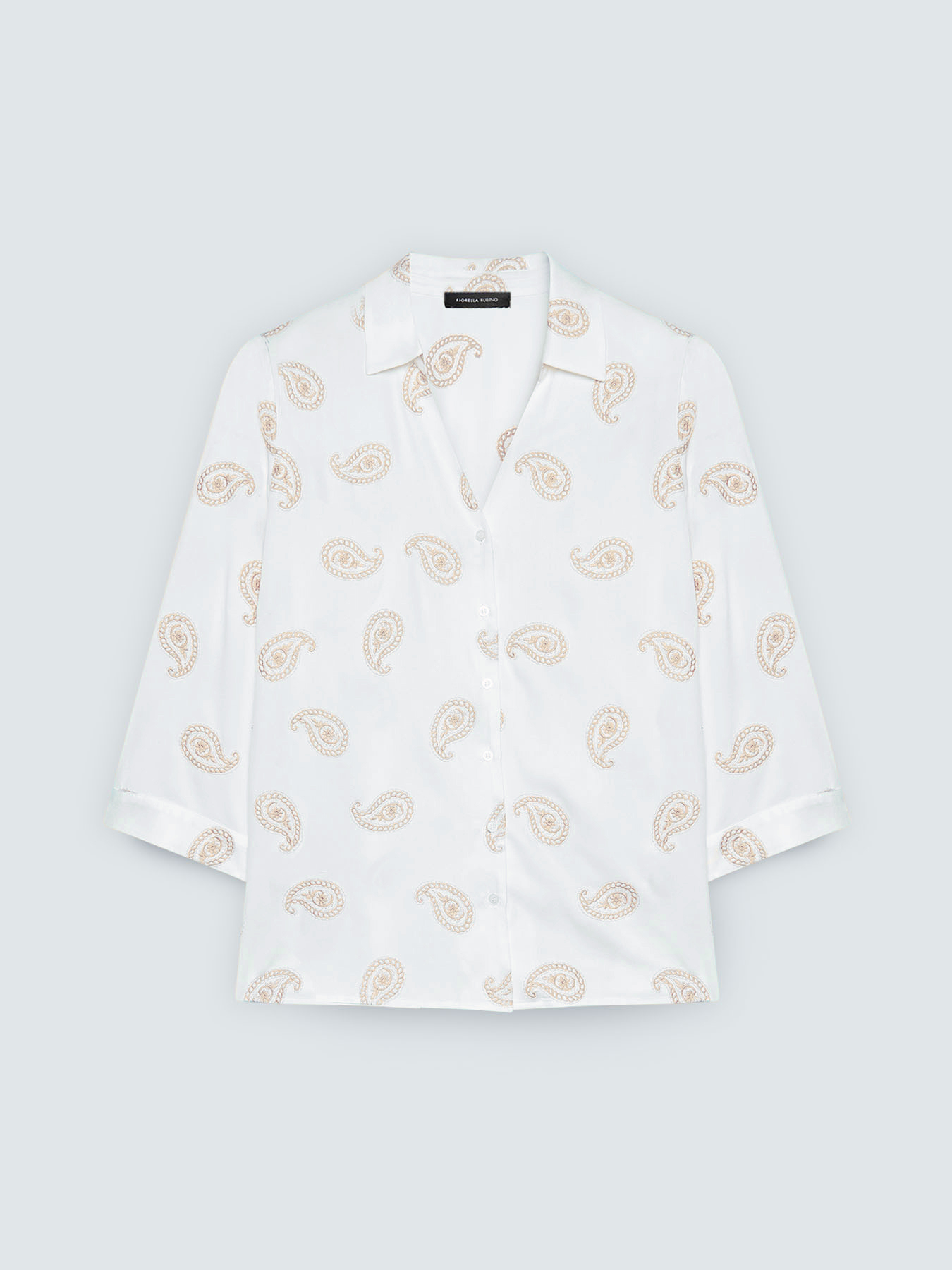 Viskose-Hemd mit Paisley-Stickerei image number 4