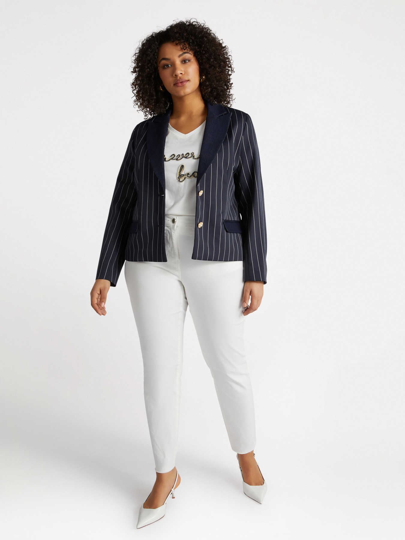 Pantaloni skinny in misto cotone image number 3