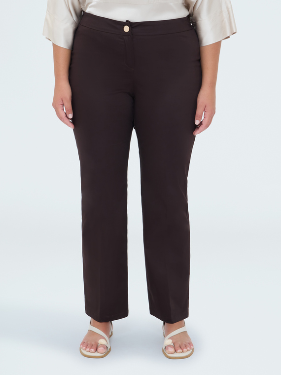 Regular stretch cotton trousers