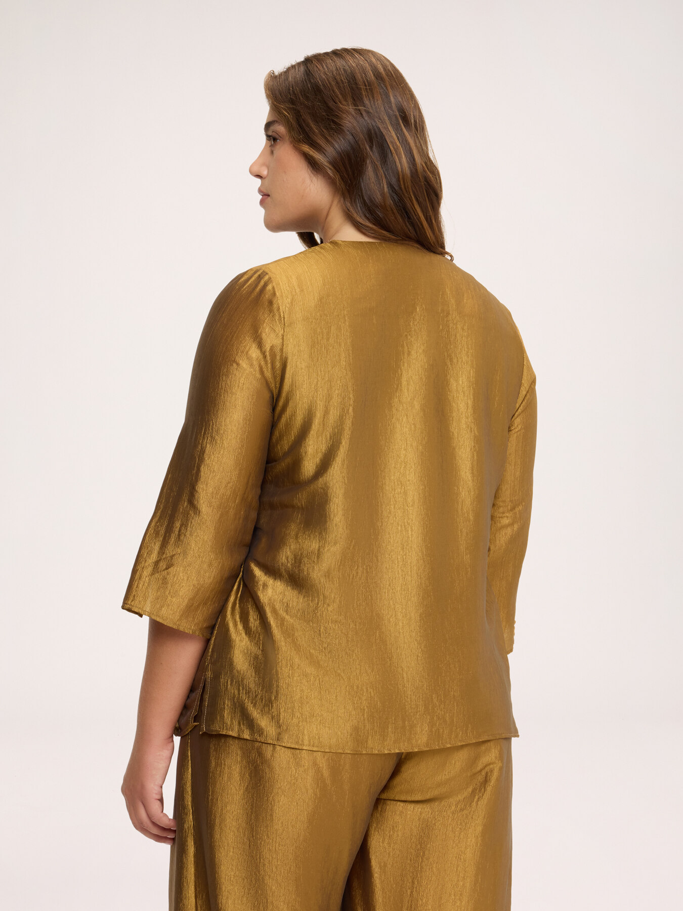 Deconstructed jacket with metallic effect image number 1