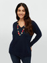 LENZING&trade; ECOVERO&trade; viscose V-neck sweater image number 2