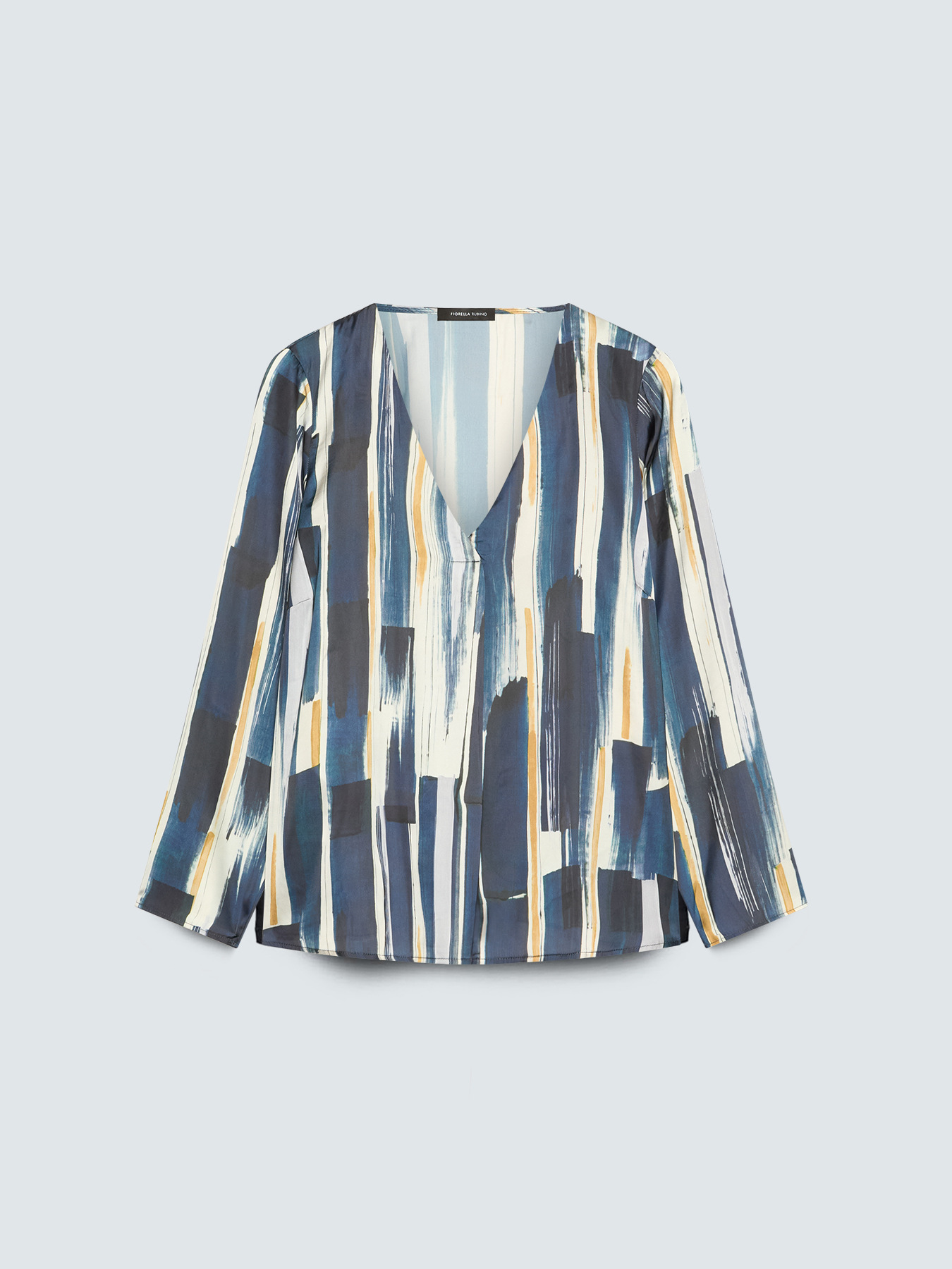 Bluse aus Satin mit Print image number 4
