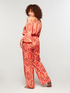 Sixties print satin trousers image number 1