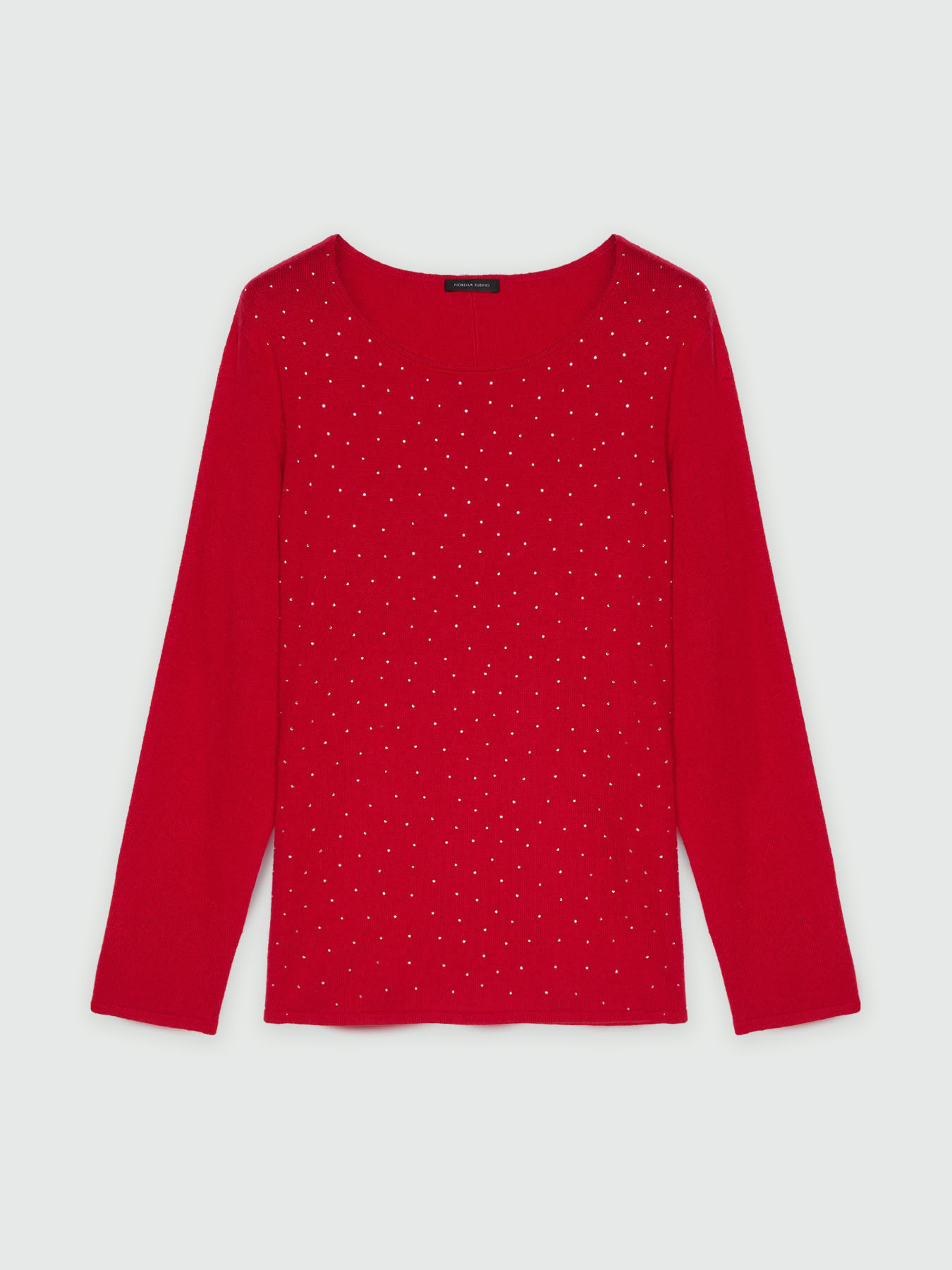 Jersey de cuello redondo con peque&ntilde;a pedrer&iacute;a image number 4