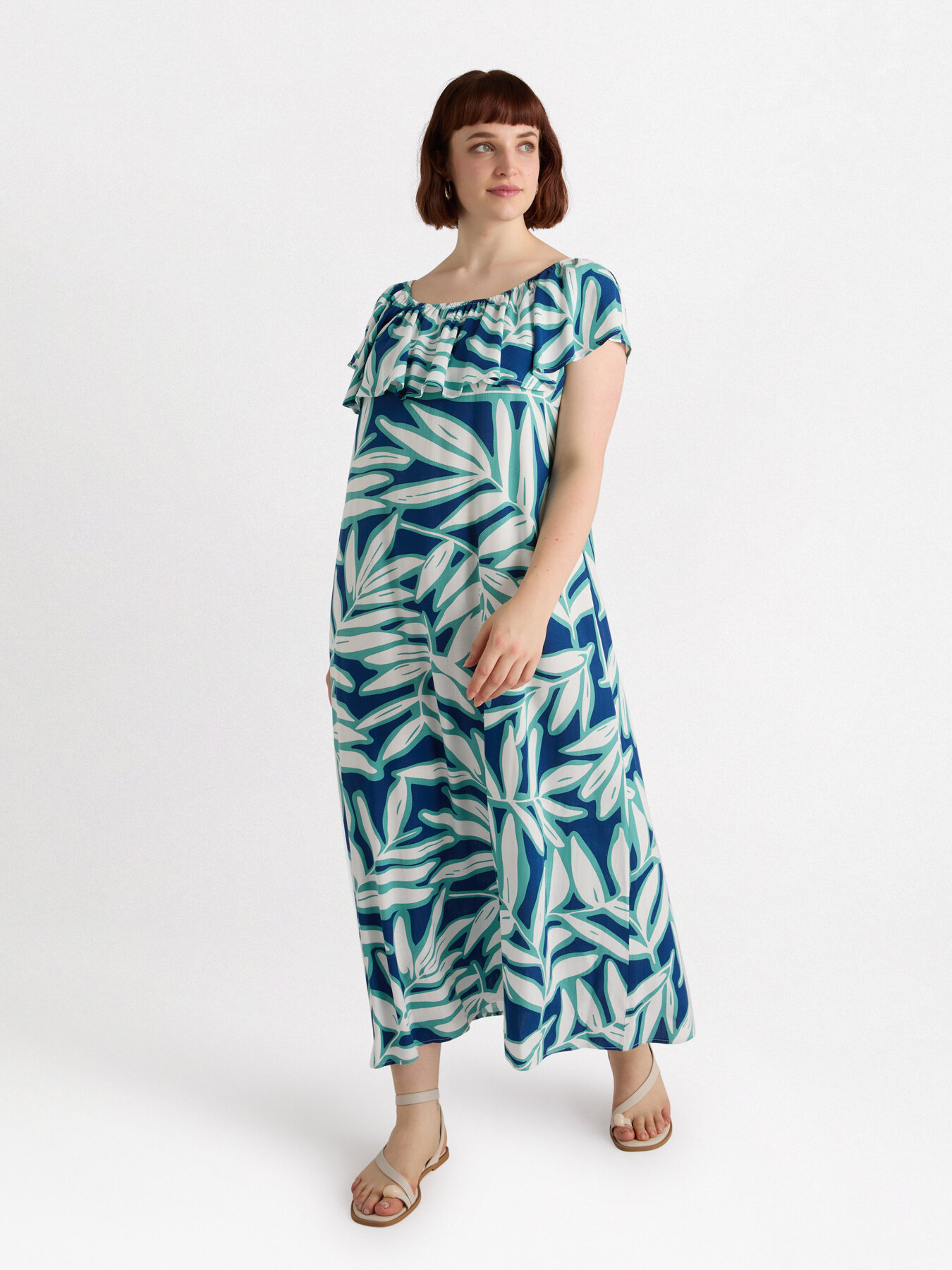 Kleid aus bedruckter Viskose LENZING&trade; ECOVERO&trade; image number 0