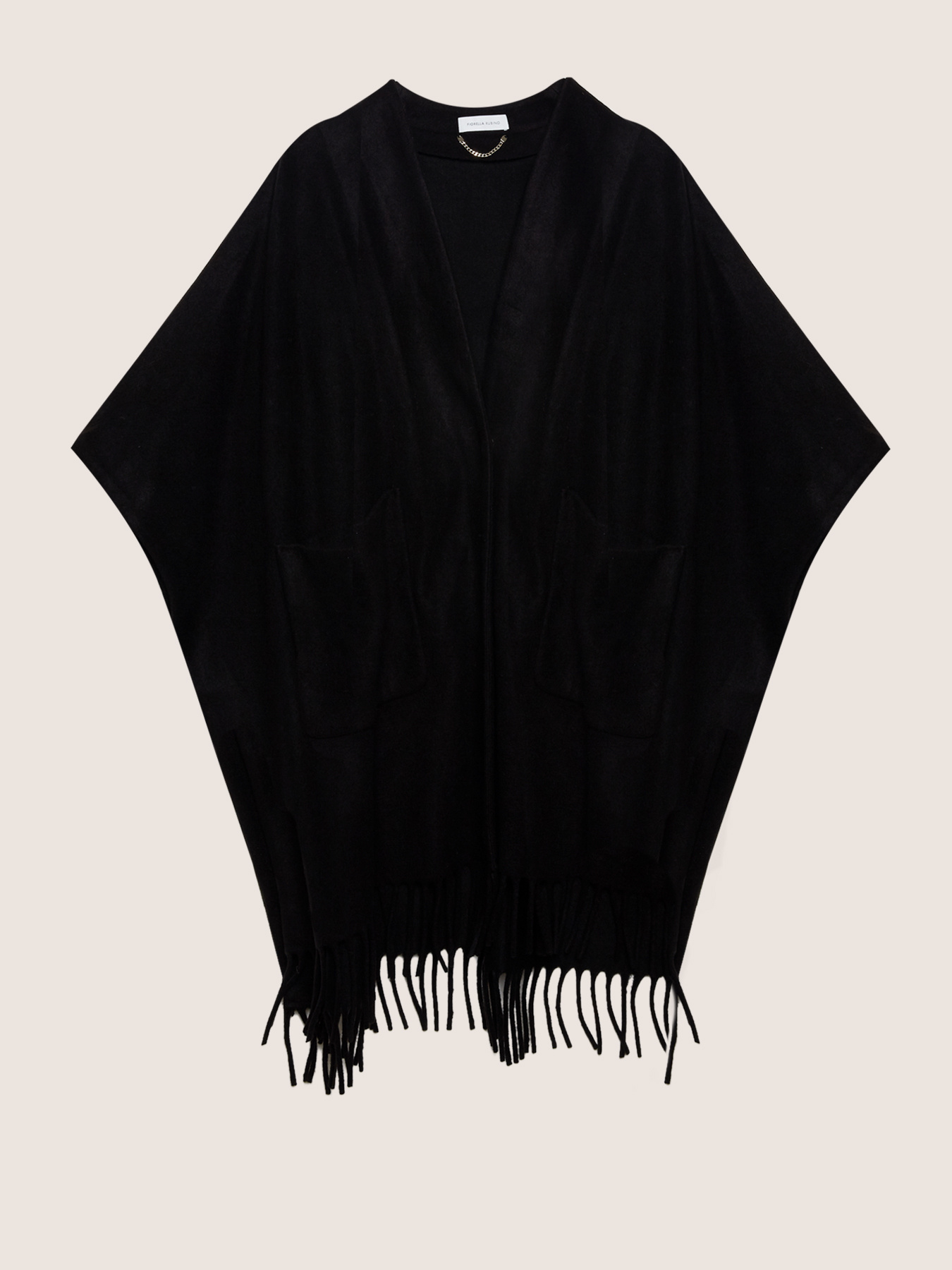 Mantella con frange al fondo image number 3