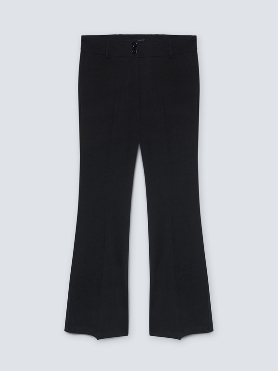 Milano-stitch flared trousers