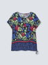 Tropical print ECOVERO™ viscose blouse image number 4