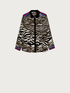 Animal print shirt with colourful trims image number 3