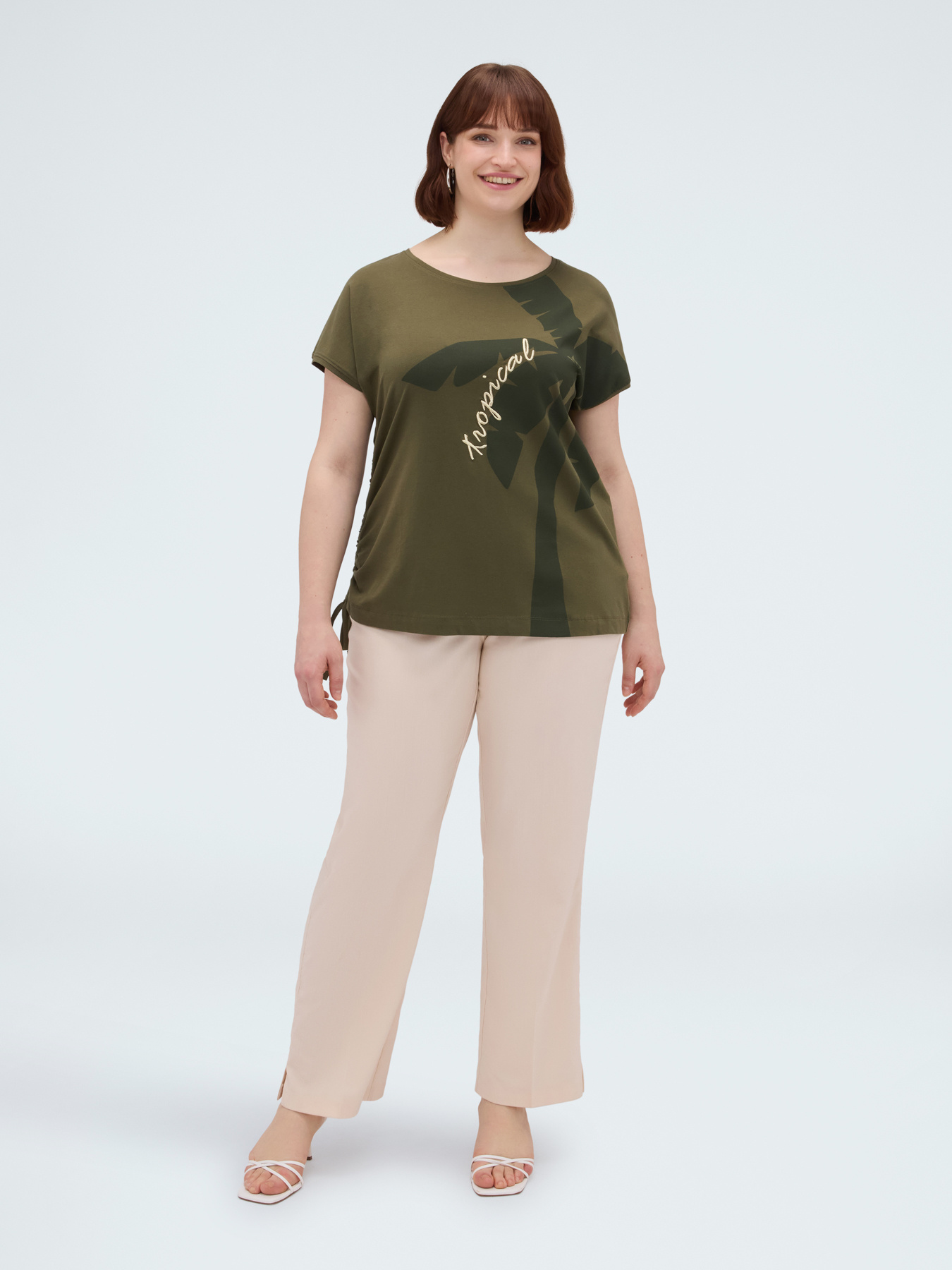 Jersey T-shirt with print and embroidery image number 2