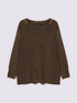 Sweater with boat neckline and buttons image number 4